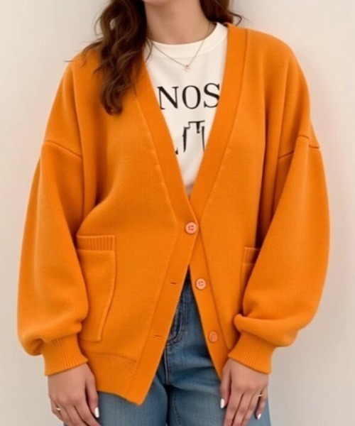 セール】ポケット付きオーバーサイズカーディガン（カーディガン