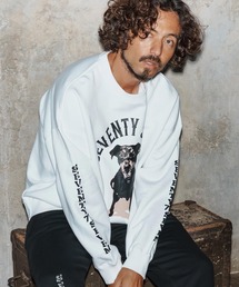 msw1769-middle onz over size sweat shirt(77dog) スウェット(7725W150)