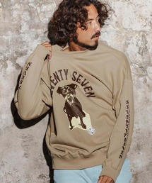 msw1769-middle onz over size sweat shirt(77dog) スウェット(7725W150)