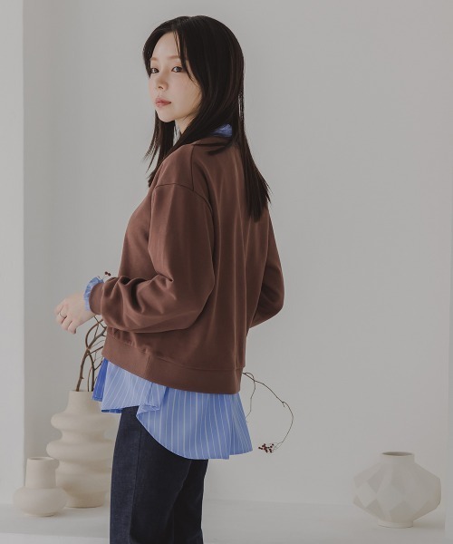 Petitjo(プッチージョ)の「小さいサイズ スウェットシャツ 低身長さん・小柄女性(スウェット・レディース・杢グレー/ブラウン・XS-S/M-L)」の9枚目の写真