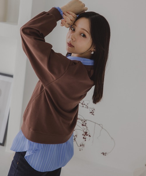 Petitjo(プッチージョ)の「小さいサイズ スウェットシャツ 低身長さん・小柄女性(スウェット・レディース・杢グレー/ブラウン・XS-S/M-L)」の10枚目の写真