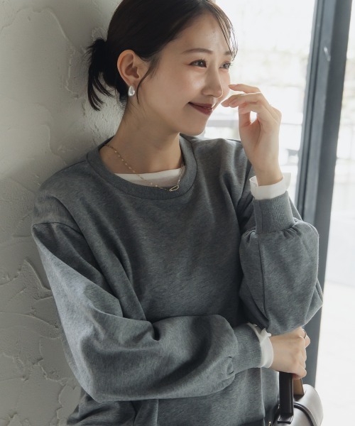 Petitjo(プッチージョ)の「小さいサイズ スウェットシャツ 低身長さん・小柄女性(スウェット・レディース・杢グレー/ブラウン・XS-S/M-L)」の13枚目の写真