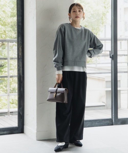 Petitjo(プッチージョ)の「小さいサイズ スウェットシャツ 低身長さん・小柄女性(スウェット・レディース・杢グレー/ブラウン・XS-S/M-L)」の17枚目の写真