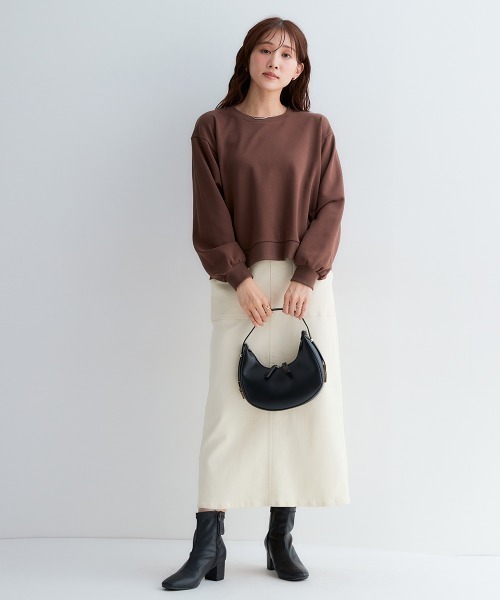 Petitjo(プッチージョ)の「小さいサイズ スウェットシャツ 低身長さん・小柄女性(スウェット・レディース・杢グレー/ブラウン・XS-S/M-L)」の22枚目の写真