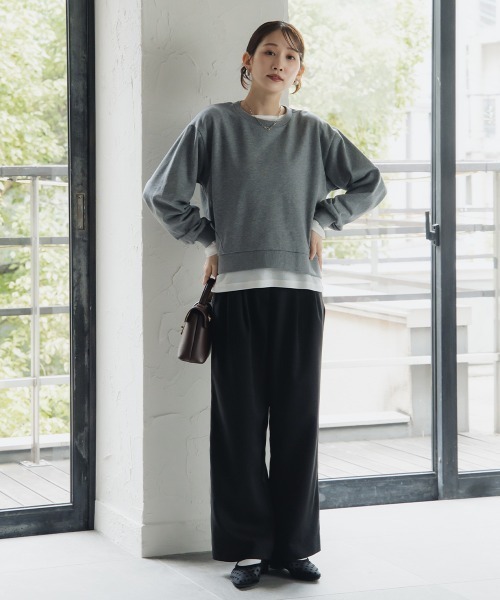 Petitjo(プッチージョ)の「小さいサイズ スウェットシャツ 低身長さん・小柄女性(スウェット・レディース・杢グレー/ブラウン・XS-S/M-L)」の16枚目の写真