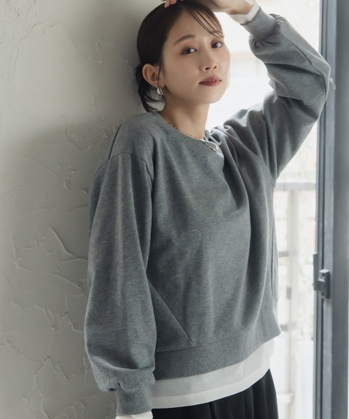 Petitjo(プッチージョ)の「小さいサイズ スウェットシャツ 低身長さん・小柄女性(スウェット・レディース・杢グレー/ブラウン・XS-S/M-L)」の15枚目の写真