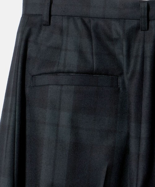 ＜6(ROKU)＞チェック カーブ パンツ 6(ROKU)＞グレー カーブ パンツ