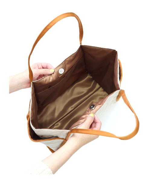 T・S・L（ティーエスエル）の「キルティングトートバッグ（トートバッグ・レディース・カーキ/ブラック/アイボリー・FREE）」の18枚目の写真