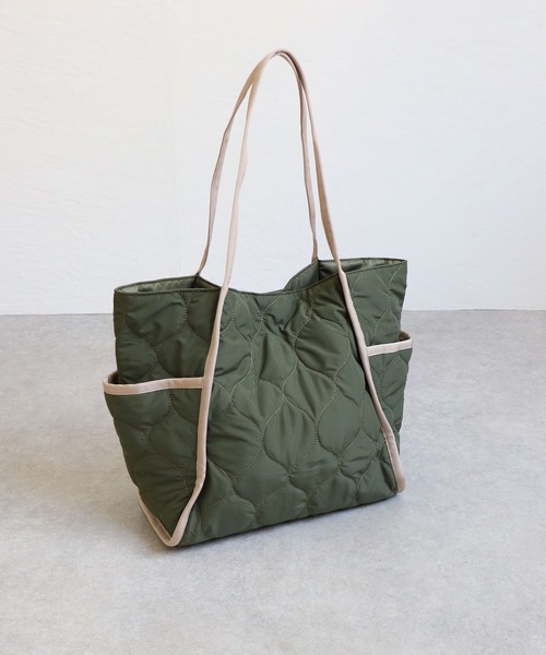 T・S・L（ティーエスエル）の「キルティングトートバッグ（トートバッグ・レディース・カーキ/ブラック/アイボリー・FREE）」の10枚目の写真