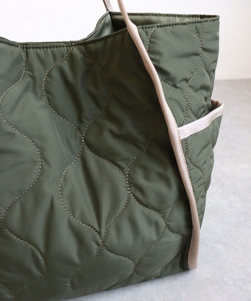 T・S・L（ティーエスエル）の「キルティングトートバッグ（トートバッグ・レディース・カーキ/ブラック/アイボリー・FREE）」の13枚目の写真