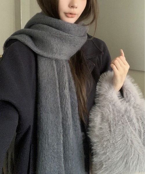 セール】モヘアライク フリンジ マフラー（マフラー）｜kirakiraShop