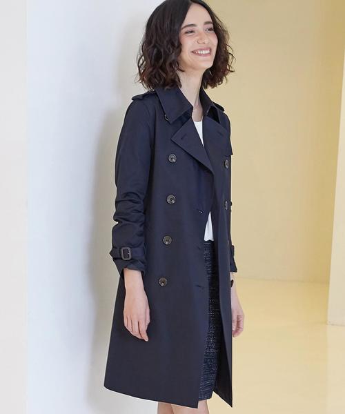 green label relaxing（グリーンレーベルリラクシング）の「◆CR C GABA トレンチコート◆（トレンチコート・レディース・ネイビー/ベージュ・36/40/42/34/38/44）」の2枚目の写真