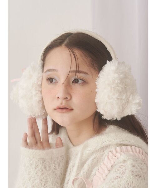 merry jenny（メリージェニー）の「bear bear イヤーマフ（イヤーマフ・レディース・ベージュ/ブラック/オフホワイト・FREE）」の10枚目の写真