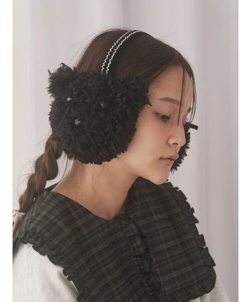 merry jenny（メリージェニー）の「bear bear イヤーマフ（イヤーマフ・レディース・ベージュ/ブラック/オフホワイト・FREE）」の15枚目の写真