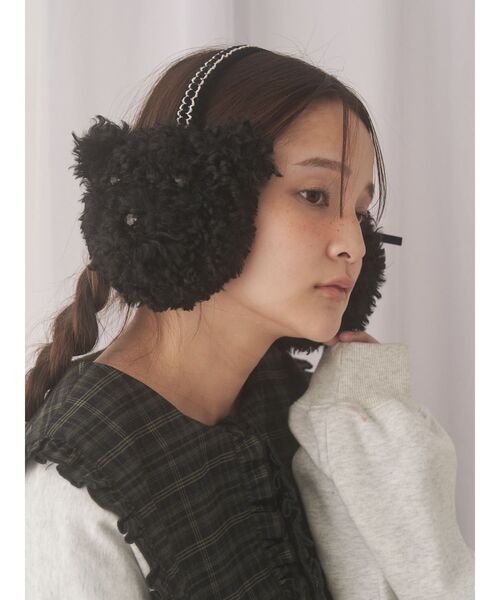 merry jenny（メリージェニー）の「bear bear イヤーマフ（イヤーマフ・レディース・ベージュ/ブラック/オフホワイト・FREE）」の16枚目の写真