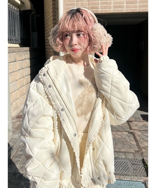 merry jenny(メリージェニー)の「bear bear イヤーマフ(イヤーマフ・レディース・ベージュ/ブラック/オフホワイト・FREE)」の3枚目の写真