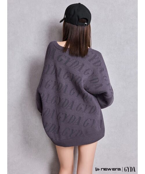 GYDA（ジェイダ）の「GYDA SLANT PATTERNニットトップス（ニット/セーター・レディース・ピンク/チャコールグレー/オフホワイト・FREE）」の7枚目の写真