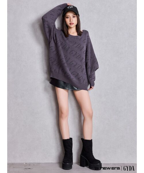 GYDA SLANT PATTERNニットトップス（ニット/セーター）｜GYDA