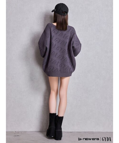 GYDA（ジェイダ）の「GYDA SLANT PATTERNニットトップス（ニット/セーター・レディース・ピンク/チャコールグレー/オフホワイト・FREE）」の10枚目の写真