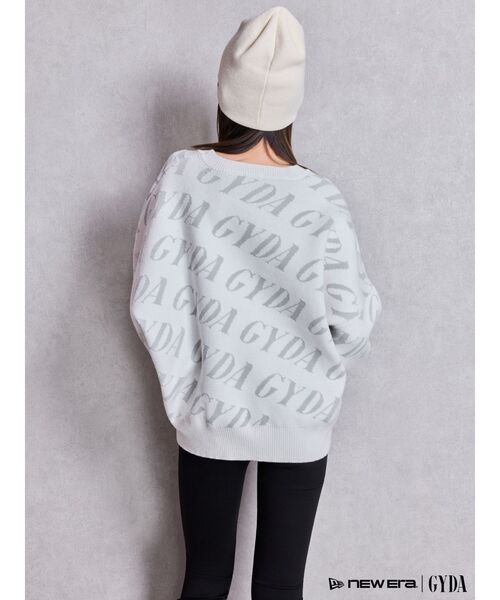 GYDA（ジェイダ）の「GYDA SLANT PATTERNニットトップス（ニット/セーター・レディース・ピンク/チャコールグレー/オフホワイト・FREE）」の12枚目の写真