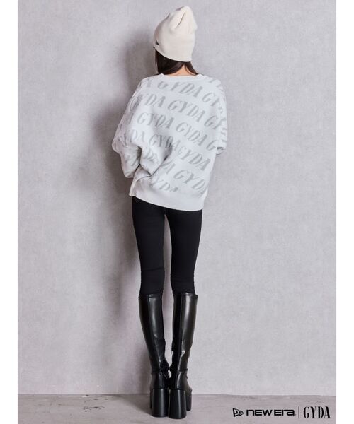 GYDA（ジェイダ）の「GYDA SLANT PATTERNニットトップス（ニット/セーター・レディース・ピンク/チャコールグレー/オフホワイト・FREE）」の15枚目の写真