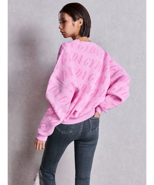 GYDA（ジェイダ）の「GYDA SLANT PATTERNニットトップス（ニット/セーター・レディース・ピンク/チャコールグレー/オフホワイト・FREE）」の17枚目の写真