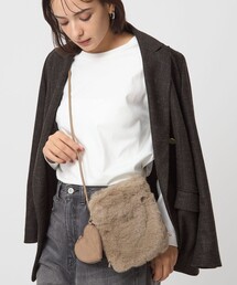 green label relaxing | ファーショルダーバッグ ハートチャーム付き(ショルダーバッグ)