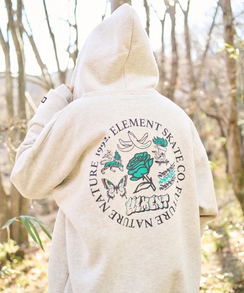ELEMENT eden(エレメントエデン)の「ELEMENT レディース ESSENTIAL FULL ZIP W パーカー 【2025年秋冬モデル】/エレメントバックプリントジップアップパーカー・フーディー(パーカー・レディース・ブラック系その他/ピンク/ホワイト系その他・MEDIUM)」の2枚目の写真