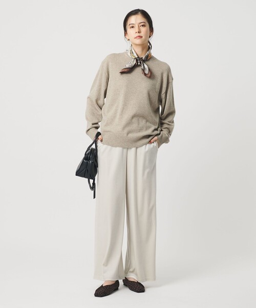 BEAUTY&YOUTH UNITED ARROWS（ビューティーアンドユースユナイテッドアローズ）の「ウールカシミヤ天竺 クルーネック ニットプルオーバー ウォッシャブル（ニット/セーター・レディース・レッド/ライトグレー/ベージュ/ブラック・FREE）」の7枚目の写真