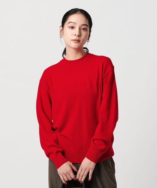 【新品】UNITED ARROWS FLUFFY クルーネック ニット　RED FLUFFY クルーネック ニット （ニット・セーター）｜UNITED ARROWS