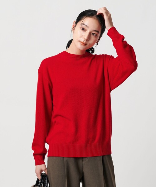 BEAUTY&YOUTH UNITED ARROWS（ビューティーアンドユースユナイテッドアローズ）の「ウールカシミヤ天竺 クルーネック ニットプルオーバー ウォッシャブル（ニット/セーター・レディース・レッド/ライトグレー/ベージュ/ブラック・FREE）」の16枚目の写真