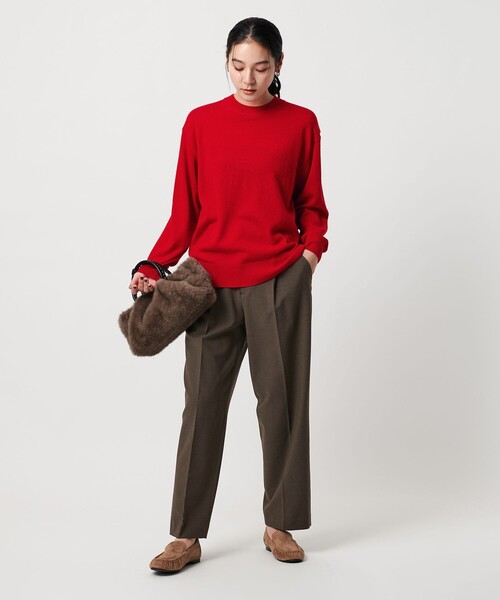 ウールカシミヤ天竺 クルーネック ニットプルオーバー ウォッシャブル