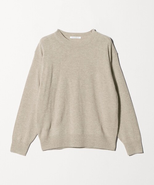 ウールカシミヤ天竺 クルーネック ニットプルオーバー ウォッシャブル