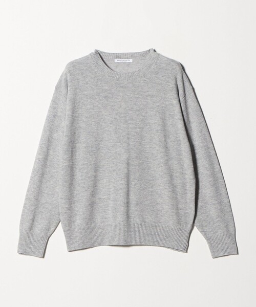 ウールカシミヤ天竺 クルーネック ニットプルオーバー ウォッシャブル