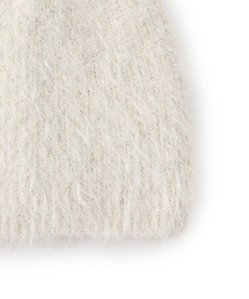 ROPE' PICNIC（ロペピクニック）の「ラメニットワッチ/リンクコーデ（ニットキャップ/ビーニー・レディース・ライトグレー/キナリ・FREE）」の6枚目の写真