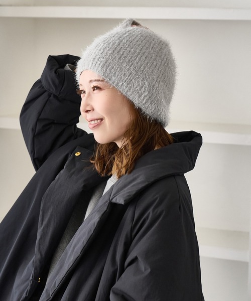 ROPE' PICNIC（ロペピクニック）の「ラメニットワッチ/リンクコーデ（ニットキャップ/ビーニー・レディース・ライトグレー/キナリ・FREE）」の11枚目の写真