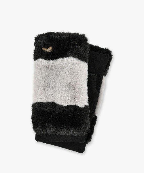 ANNA SUI（アナスイ）の「バタフライメタル エコファー 指先フリー手袋（手袋・レディース・ワイン/ブラック×パープル/ピンク/ブラック×グレー・FREE）」の2枚目の写真