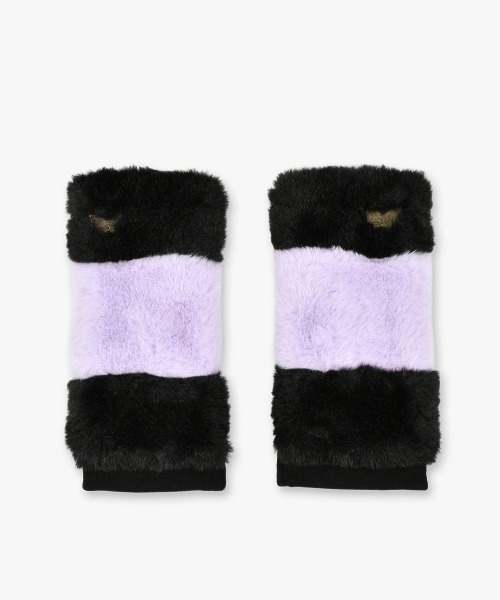 ANNA SUI（アナスイ）の「バタフライメタル エコファー 指先フリー手袋（手袋・レディース・ワイン/ブラック×パープル/ピンク/ブラック×グレー・FREE）」の8枚目の写真
