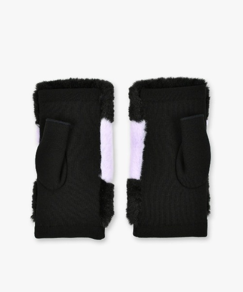 ANNA SUI（アナスイ）の「バタフライメタル エコファー 指先フリー手袋（手袋・レディース・ワイン/ブラック×パープル/ピンク/ブラック×グレー・FREE）」の7枚目の写真