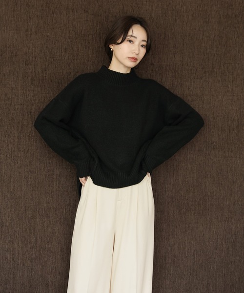 select MOCA Et（セレクトモカエト）の「【Et】Two-tuck Wide Pants（スラックス・レディース・ブラウン/ブラック/アイボリー・LARGE/MEDIUM）」の14枚目の写真