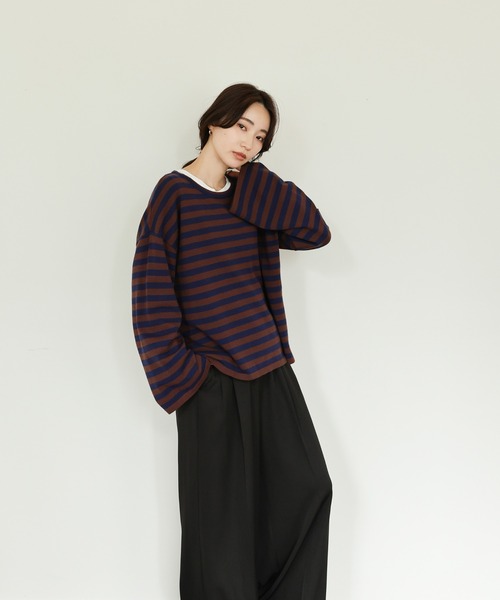 select MOCA Et（セレクトモカエト）の「【Et】Two-tuck Wide Pants（スラックス・レディース・ブラウン/ブラック/アイボリー・LARGE/MEDIUM）」の20枚目の写真