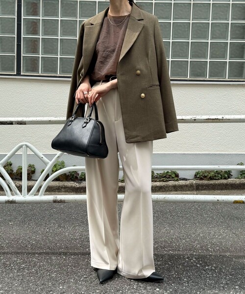 fredy emue（フレディエミュ）の「【大好評につき再販売スタート！】シアーオーガンジーレイヤードノースリーブ（シャツ/ブラウス・レディース・ブラック/ベージュ/ブラウン・38）」の5枚目の写真