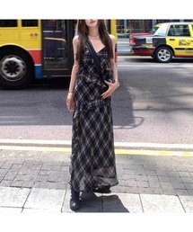 Ritzy（リッツィー）の「チェック柄　フリルデザイン　キャミソールワンピース（ワンピース）」