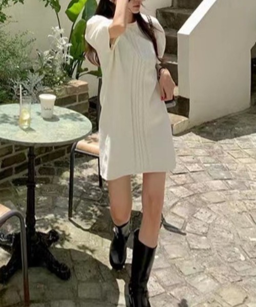 FREE STYLISTS(フリー スタイリスト)の「YUGA_YGMC Low-gauge knit dress(ワンピース・レディース・オフホワイト/グレー/ブラック・FREE)」の19枚目の写真