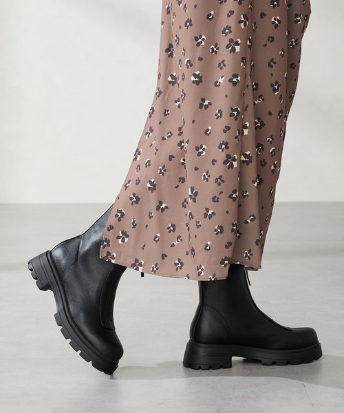 厚底 フロントジップ ショートブーツ /51413（ブーツ）｜ORiental