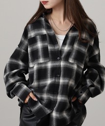 ビエラチェックロングシャツ