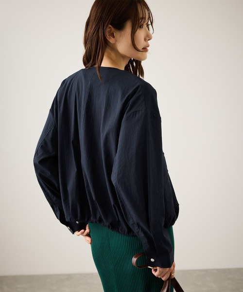 ROPE' PICNIC（ロペピクニック）の「レーヨンナイロンブルゾン（ブルゾン・レディース・チャコールグレー/ベージュ系その他/ネイビー・FREE）」の18枚目の写真