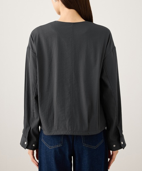 ROPE' PICNIC（ロペピクニック）の「レーヨンナイロンブルゾン（ブルゾン・レディース・チャコールグレー/ベージュ系その他/ネイビー・FREE）」の22枚目の写真