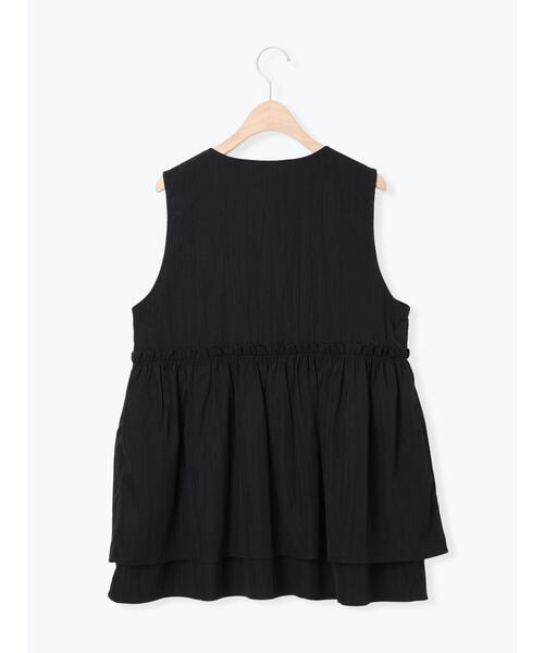 Te chichi TERRASSE（テチチテラス）の「ナイロンペプラムベスト（ベスト・レディース・カーキ/ブラック・F）」の10枚目の写真