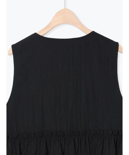 Te chichi TERRASSE（テチチテラス）の「ナイロンペプラムベスト（ベスト・レディース・カーキ/ブラック・F）」の5枚目の写真